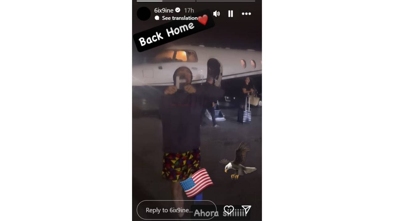 Después de 6 meses de estar retenido en República Dominicana, Tekashi pudo regresar a Estados Unidos.