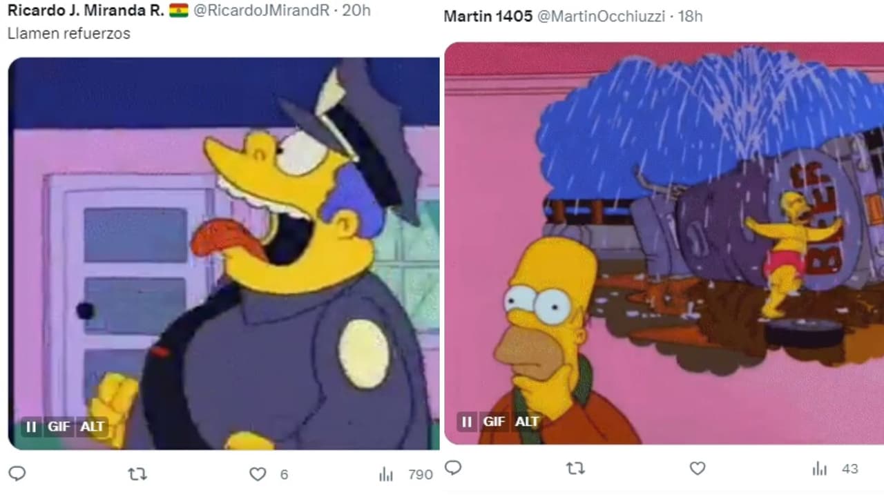 Los memes de 'Los Simpson' no faltaron
