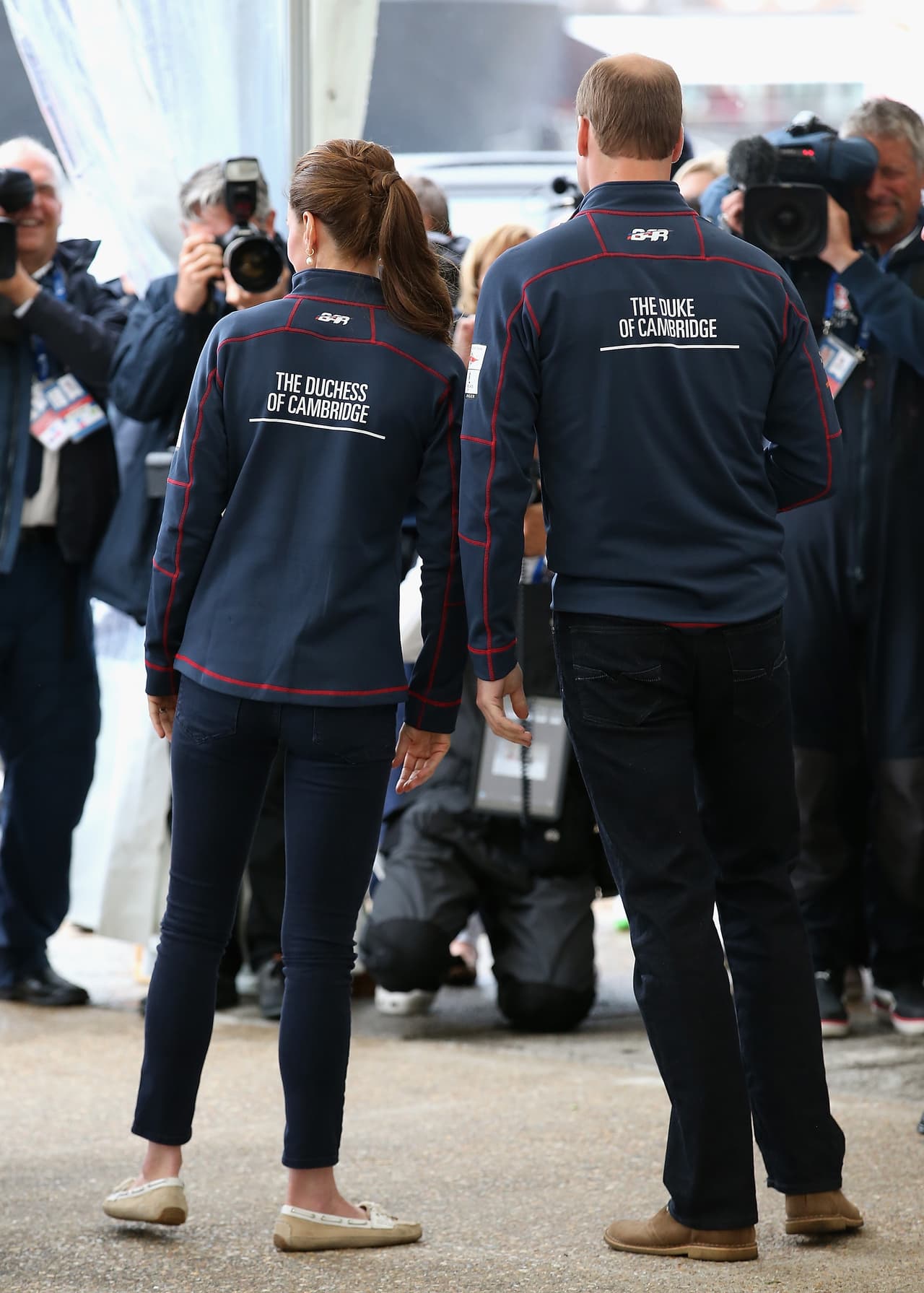 Los duques de Cambridge en la America's Cup World Series.