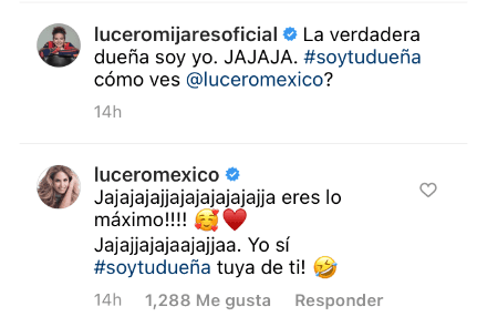 Su mamá no tardó en responder al retador mensaje, y lo hizo con mucho humor: "Jajajaja ¡eres lo máximo! Yo sí #soytudueña tuya de ti!".