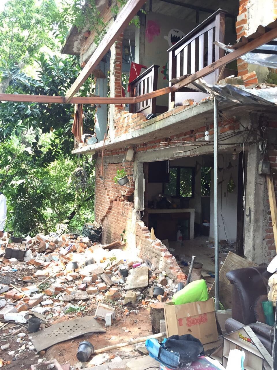 Así lucía una de las casas que visitó en Jojutla, Morelos.