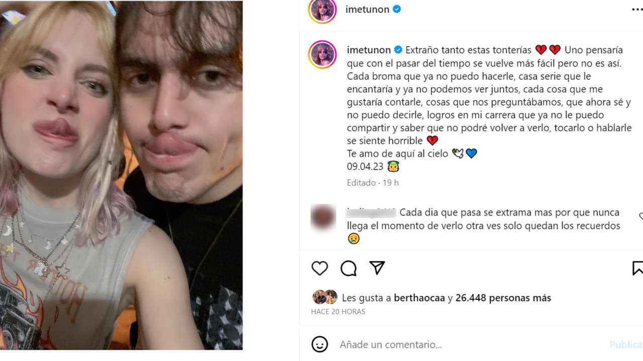 Imelda Tuñón también publicó un mensaje en el que expresa el dolor y cuánto extraña a Julián Figueroa.