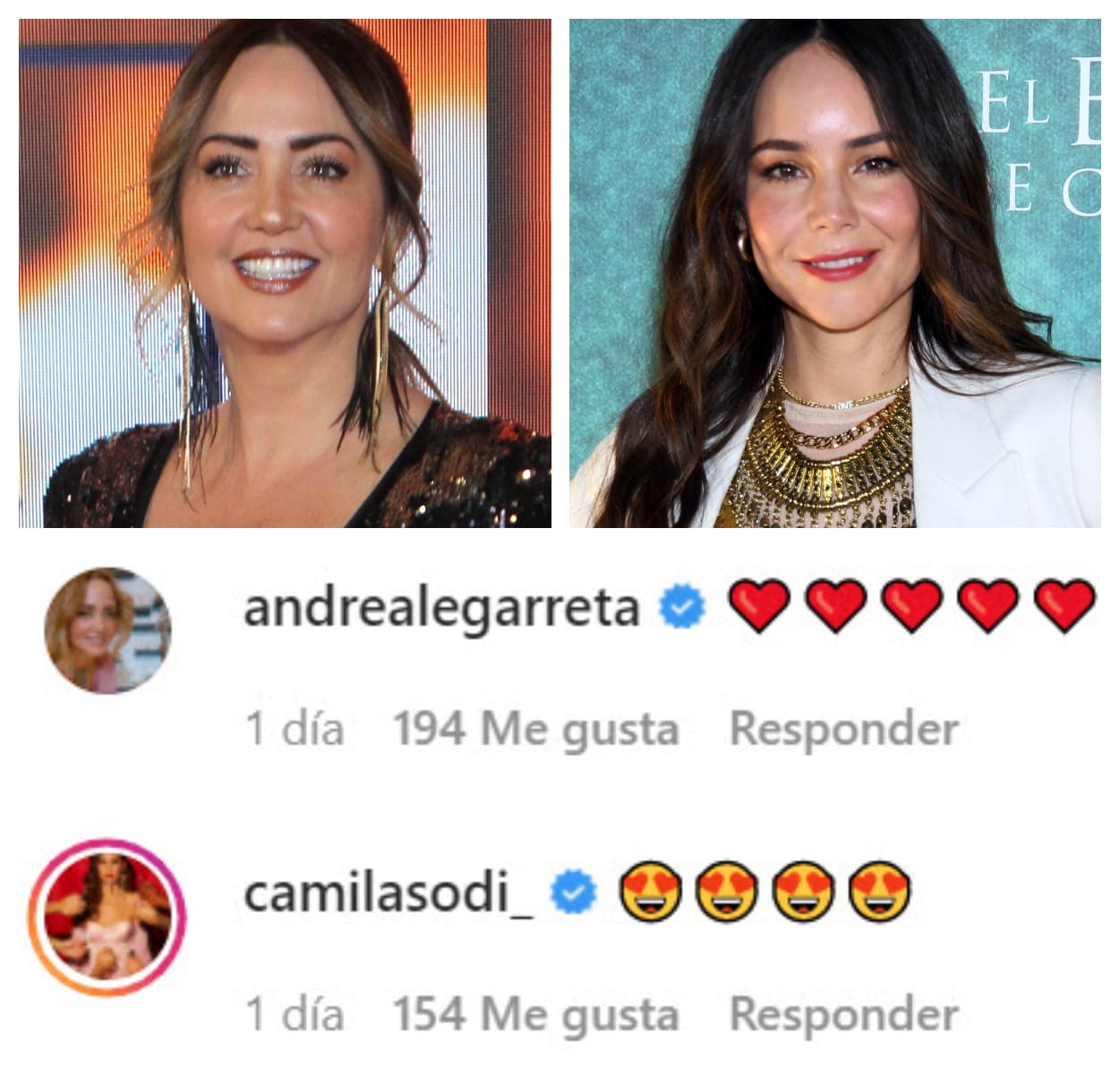 Andrea Legarreta y Camila Sodi fueron dos de las famosas que reaccionaron con mucho cariño al mensaje que Dulce María le dedicó a su hija. 
<br>