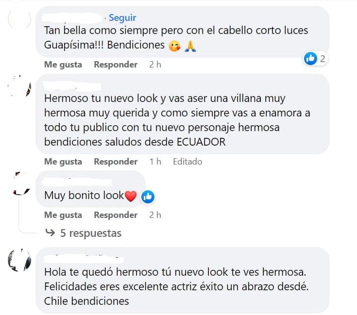 “¡Qué bonita te ves! Me encantó el cambio”, “Toda una princesa, hermoso el nuevo look”, “Tan linda como siempre, mi Marlene”, son algunos de los mensajes. 
<br>