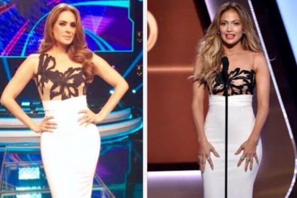 En su cuenta de Instagram, la conductora dijo en broma que la ''Diva del Bronx'' se lo había prestado. ¿Quién lució mejor el modelito?