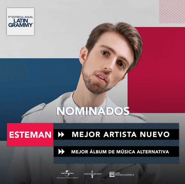 Con dos nominaciones, el colombiano de Esteman también se integra en esta lista de los más aficionados del snapchat.