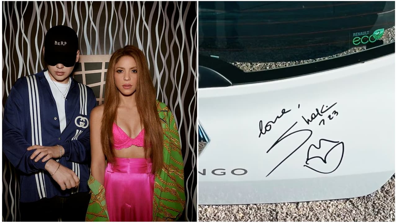Shakira estampa su firma en un Twingo: fan viaja desde Italia con una puerta para que se la autografíe