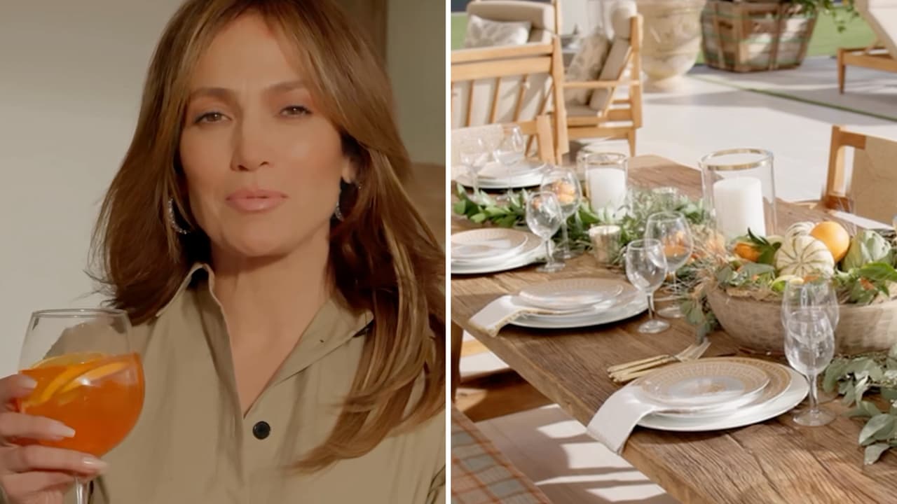 JLo presume su lujosa vajilla de Acción de Gracias: cada plato cuesta casi 500 dólares