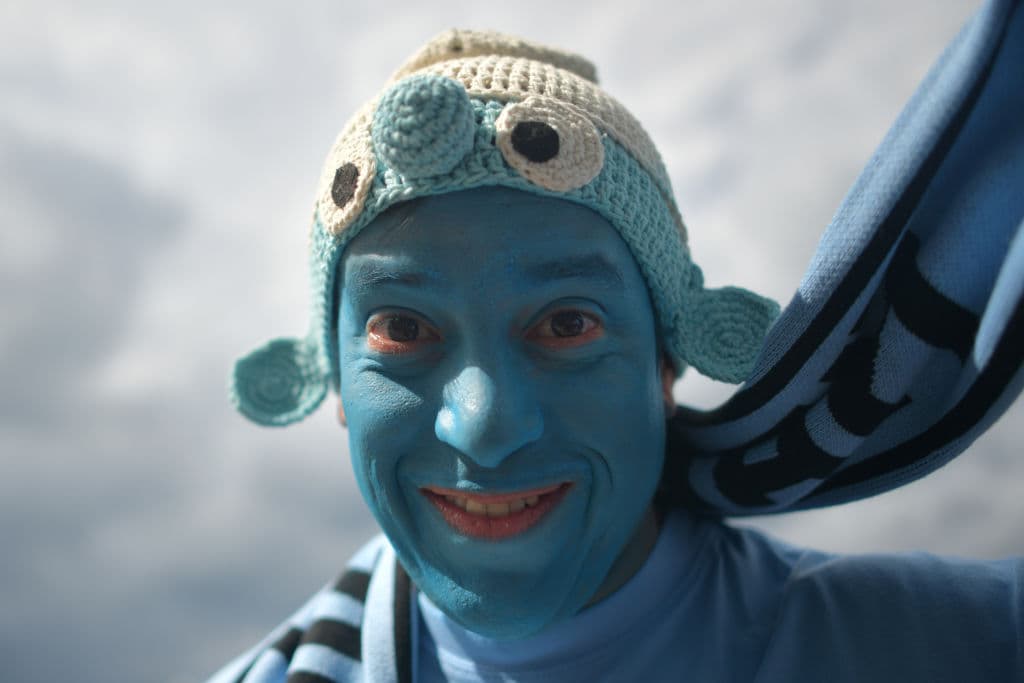 El colorido y los atuendos demostraron la alegría de los fanáticos en medio del duelo de cuartos de final entre Uruguay y Francia, en la lucha por un cupo a la semifinal del Mundial de Rusia 2018.