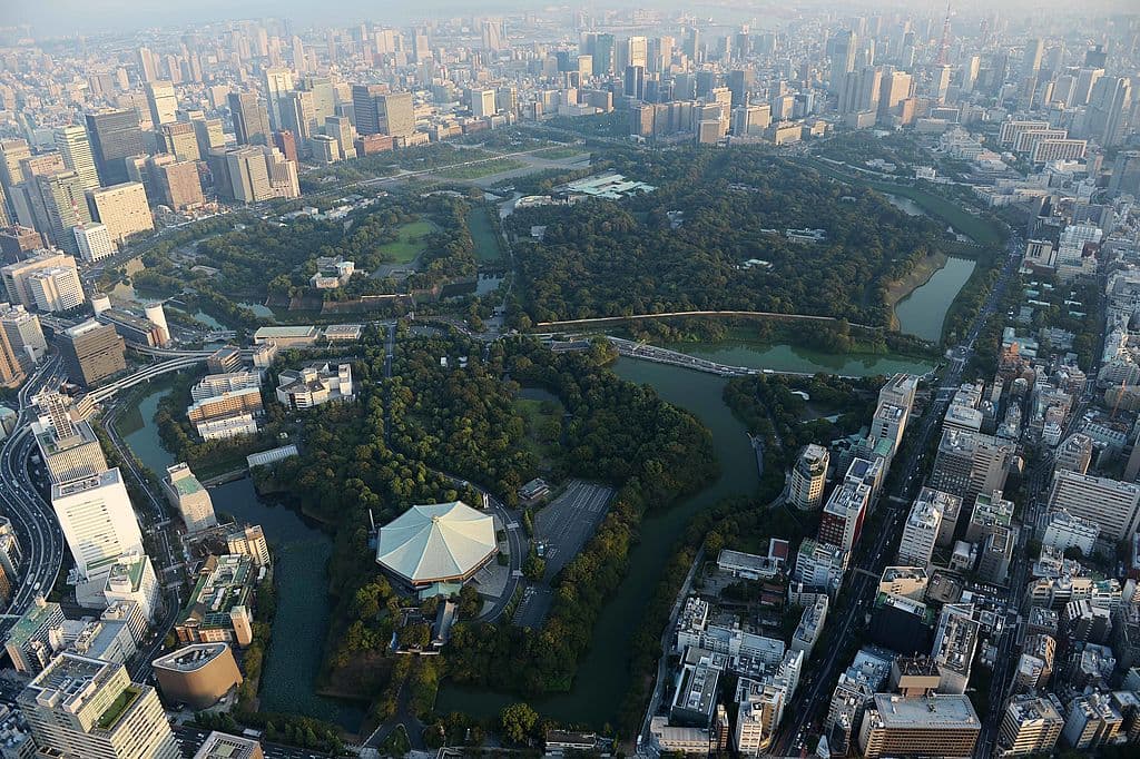 En esta toma aérea se aprecia el área de Imperial Palace donde se instalarán gradas con capacidad para 5,000 espectadores y donde habrá trayectos del maratón y de la marcha.