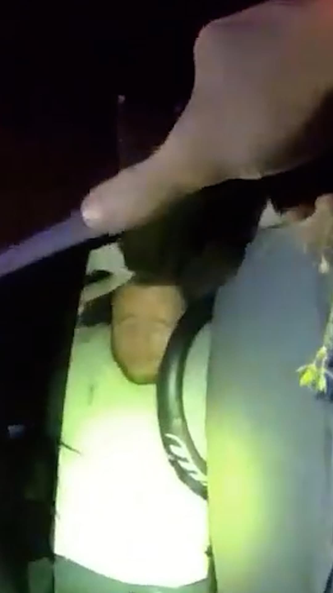 Un hombre pide un cigarro tras volcar su auto en una persecución en Florida