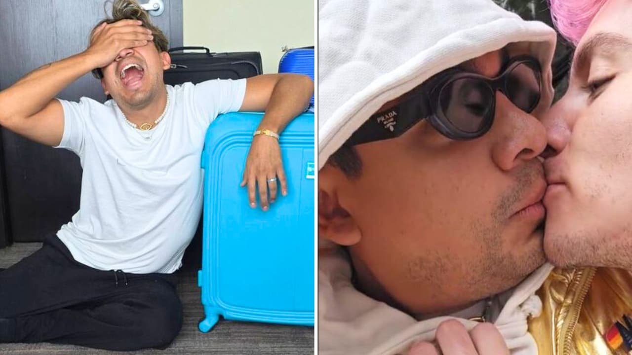 Ricardo Peralta se despide de su novio, al borde del llanto, para entrar a 'La Casa de los Famosos México': "Te amo"