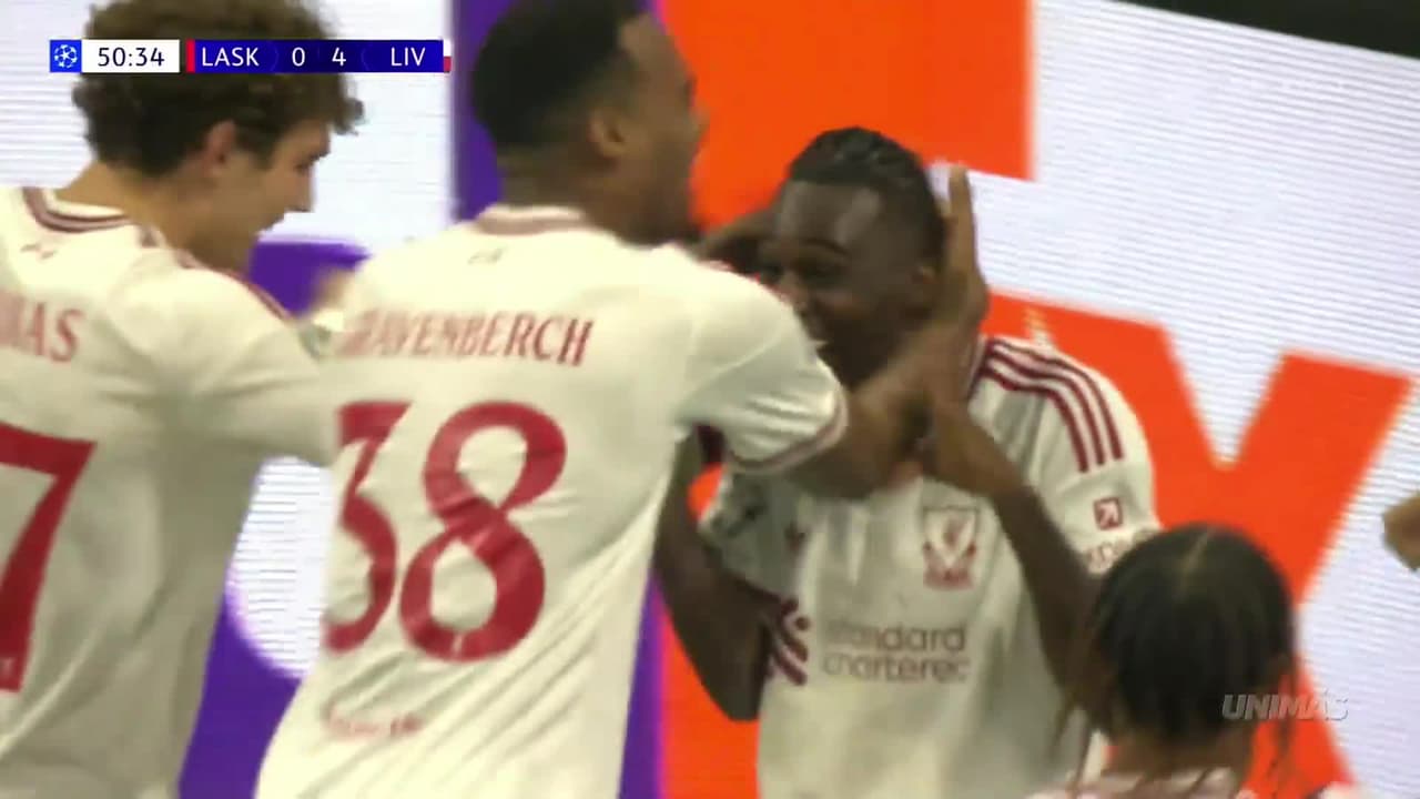 ¡Gol del Liverpool! Jeremie Frimpong se une a la goleada en Austria