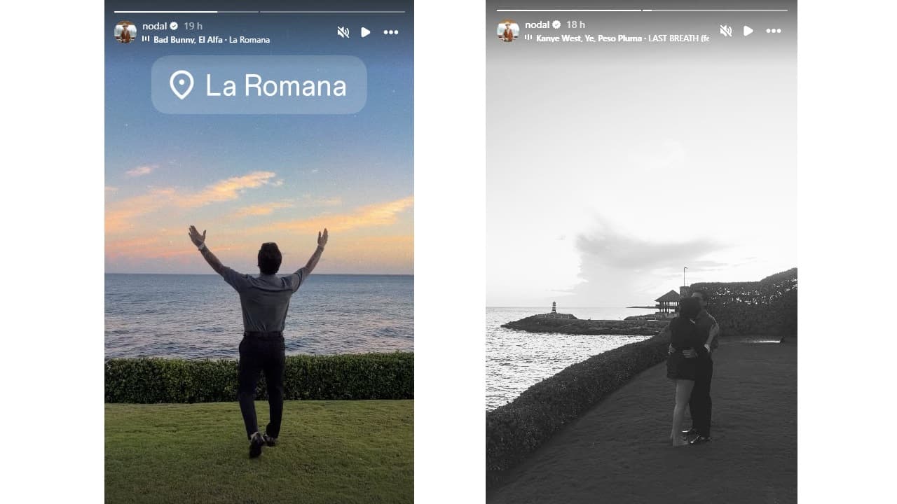 Nodal y Ángela muy enamorados en La Romana.