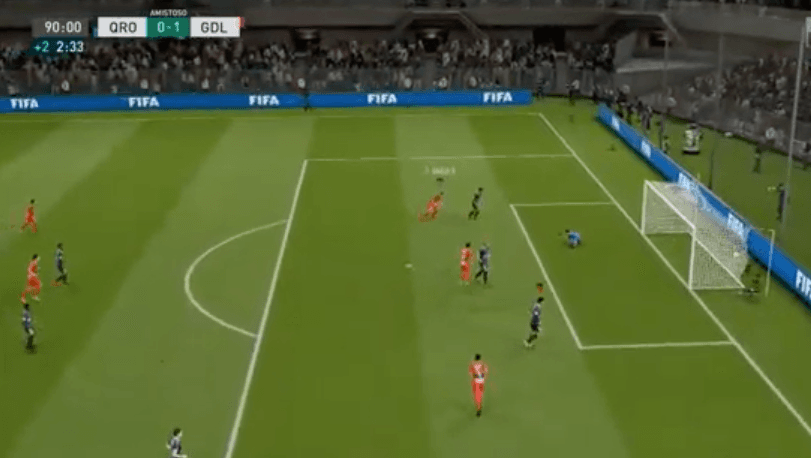 Chivas vence al Querétaro 0-2 con Beltrán en los controles del FIFA 20, sobre Marcel Ruiz.