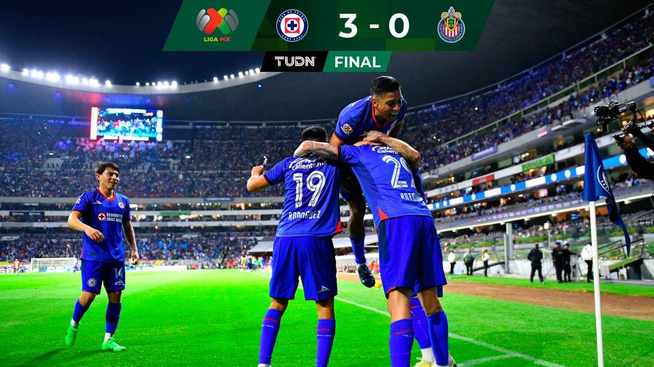 ¡Vuelve al liderato! Cruz Azul vence a Chivas de cara al Clásico ante América