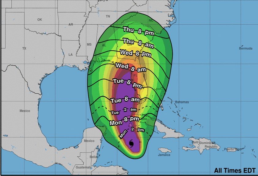 Condados de la Bahía de Tampa en alerta de evacuación por zonas ante impacto del huracán Ian