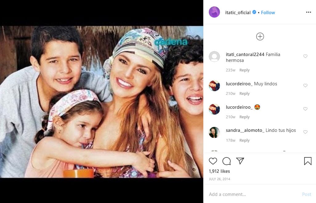 Siete años después llegó a su vida María Itatí, quien nació de su segundo matrimonio con el productor Carlos Alberto Cruz.