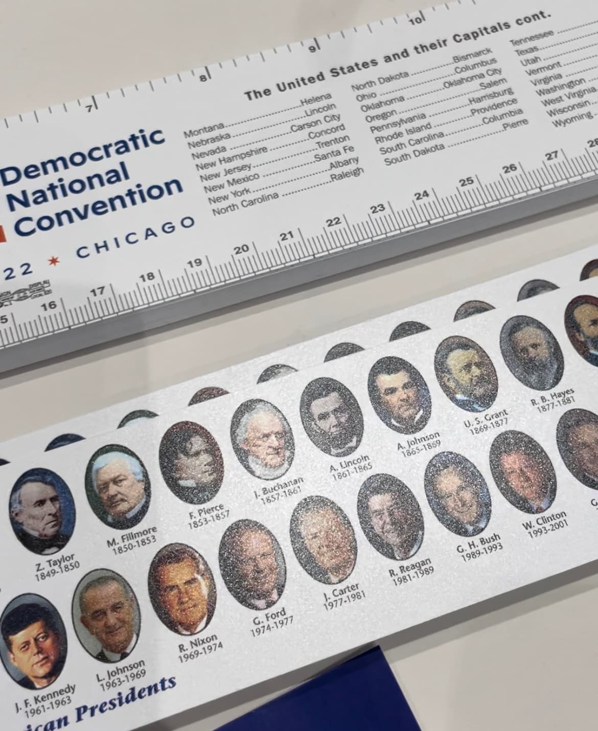 Y que tal esta regla, para medir mientras repasas los nombres de los presidentes de EEUU.