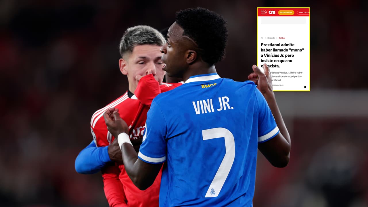 Gianluca Prestianni confiesa llamar mono a Vinícius Júnior según prensa en Portugal