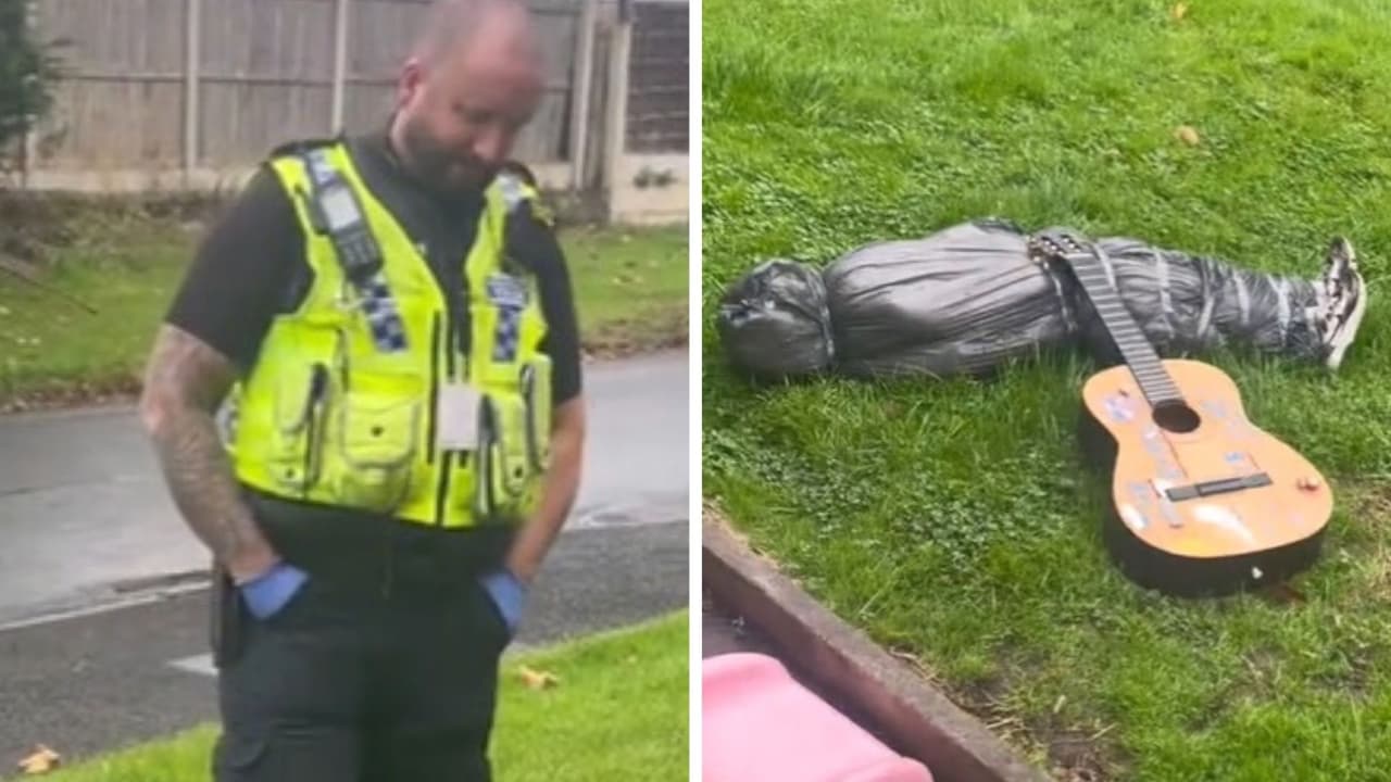 Su decoración hizo dudar al policía si era real o no