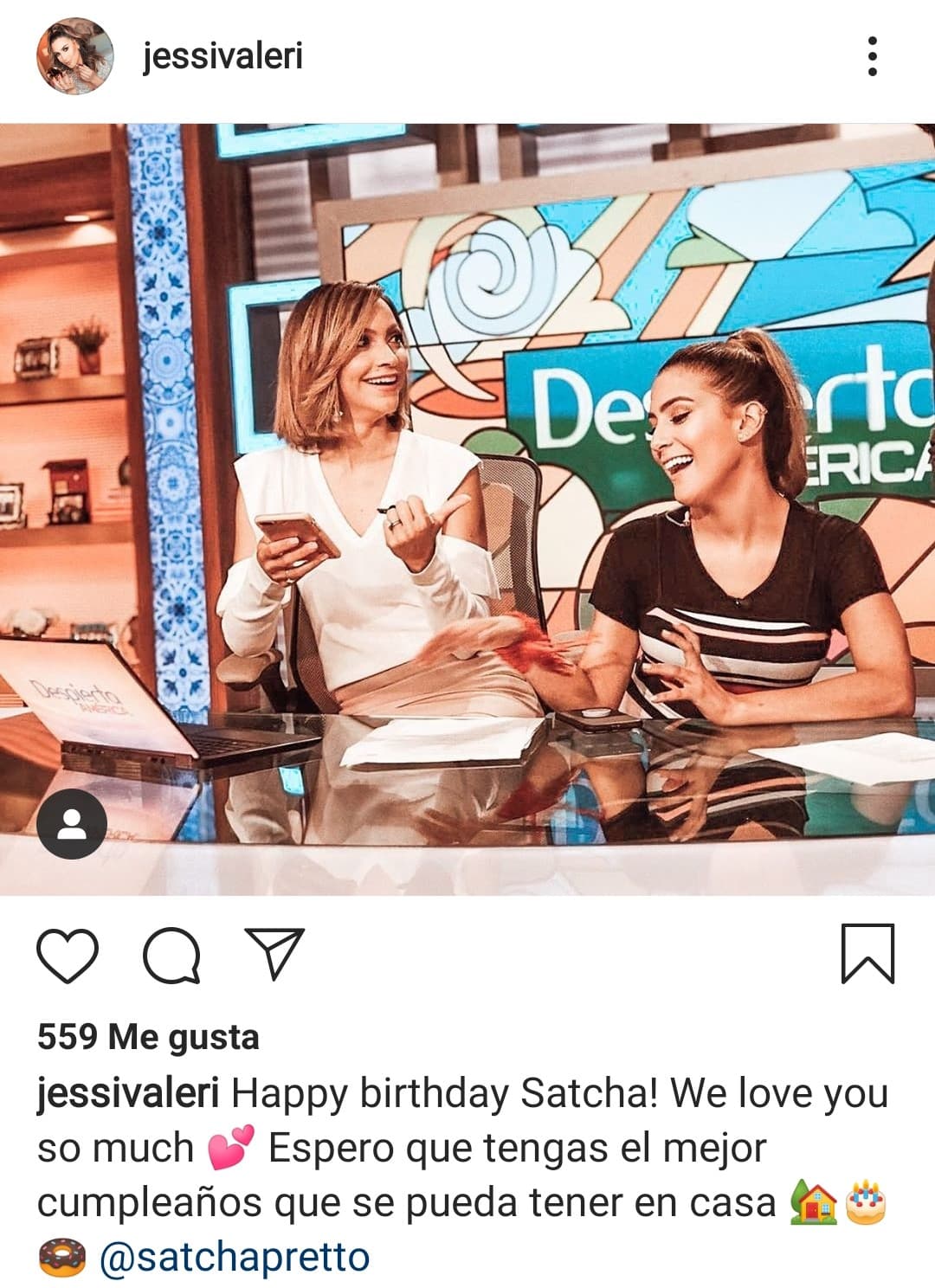 Así como Maity, otros de sus compañeros y amigos se tomaron el tiempo para enviarle bellas palabras de felicitación. En la imagen vemos la felicitación de Jessica Rodríguez.