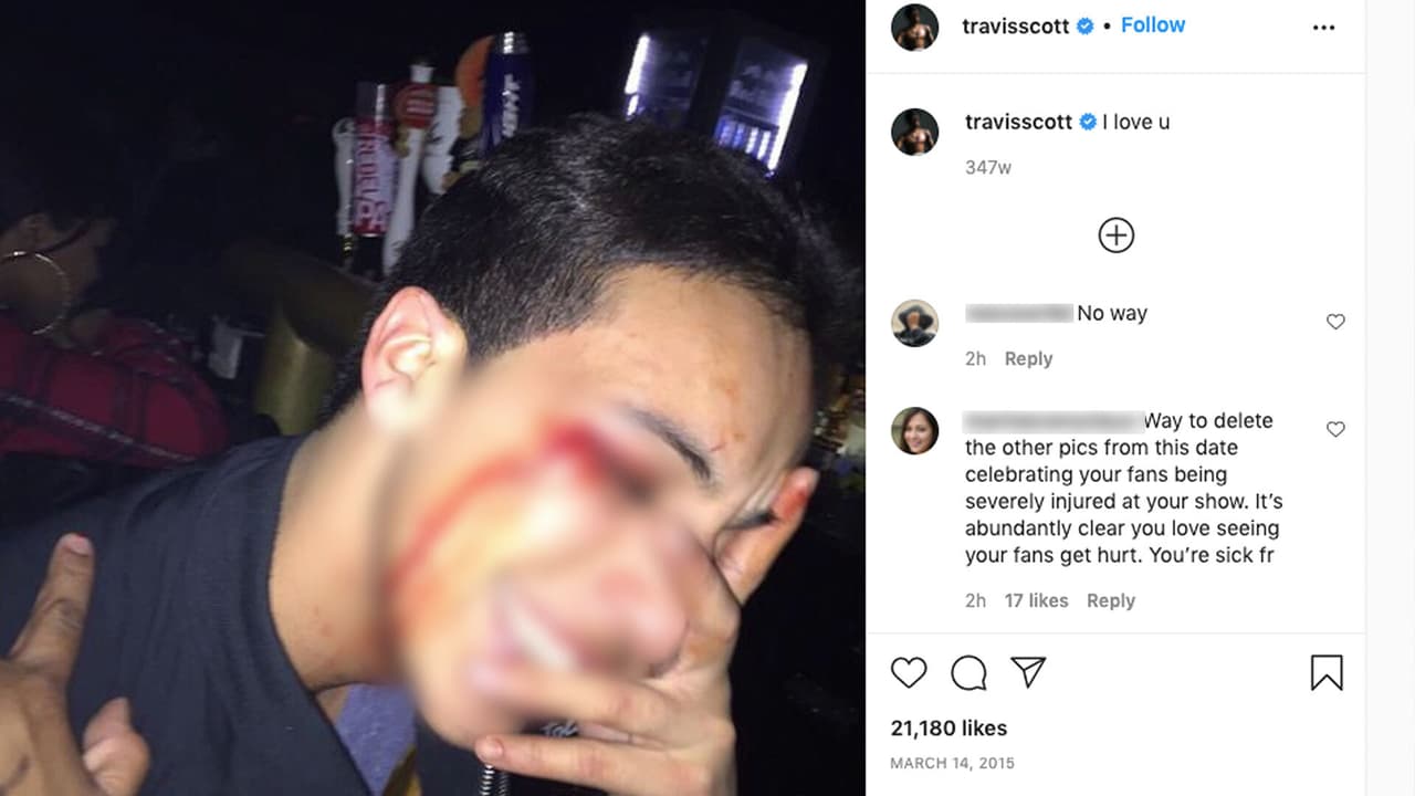 El 13 de marzo de 2015, Travis Scott 
<a href="https://www.instagram.com/p/0McvHIBUss/?utm_source=ig_web_copy_link" target="_blank">publicó una fotografía</a> donde aparece un joven con parte de su cara ensangrentada. El título de la foto fue "Te amo".