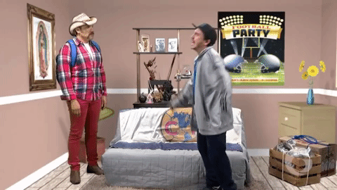 Los Cousins en casa de la abue Lupe.