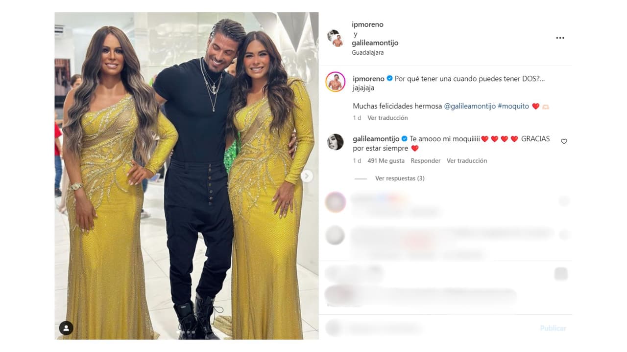 Isaac Moreno acompañó a Galilea Montijo en la develación de su figura de cera.