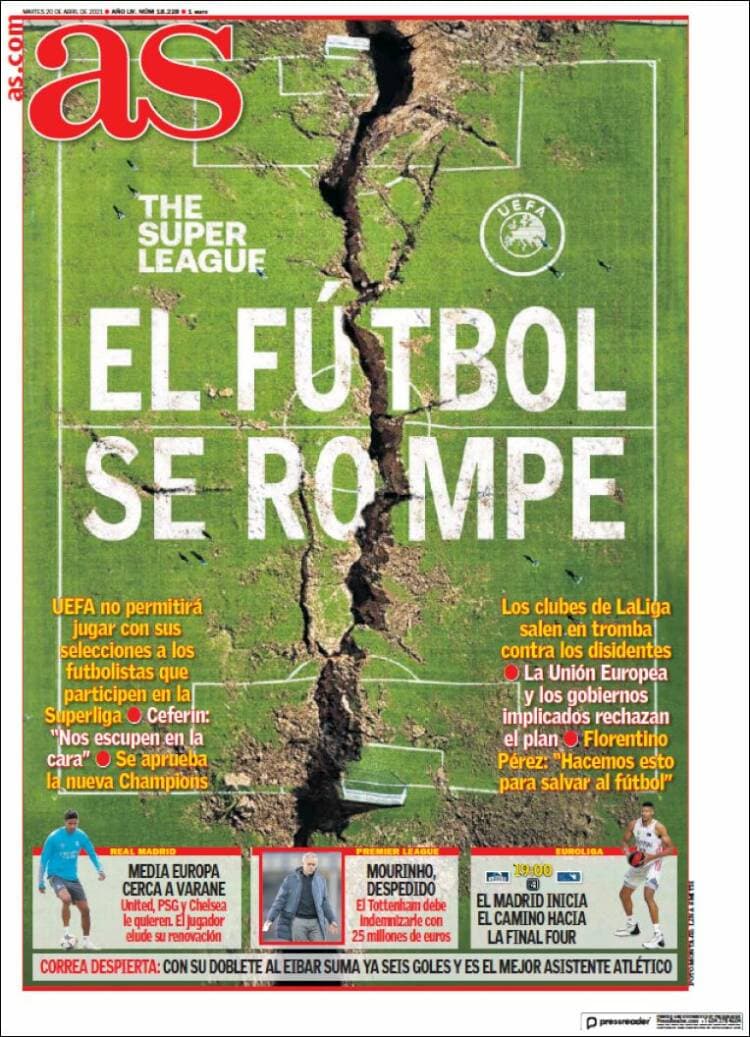 Estos son algunos encabezados de los medios de comunicación.