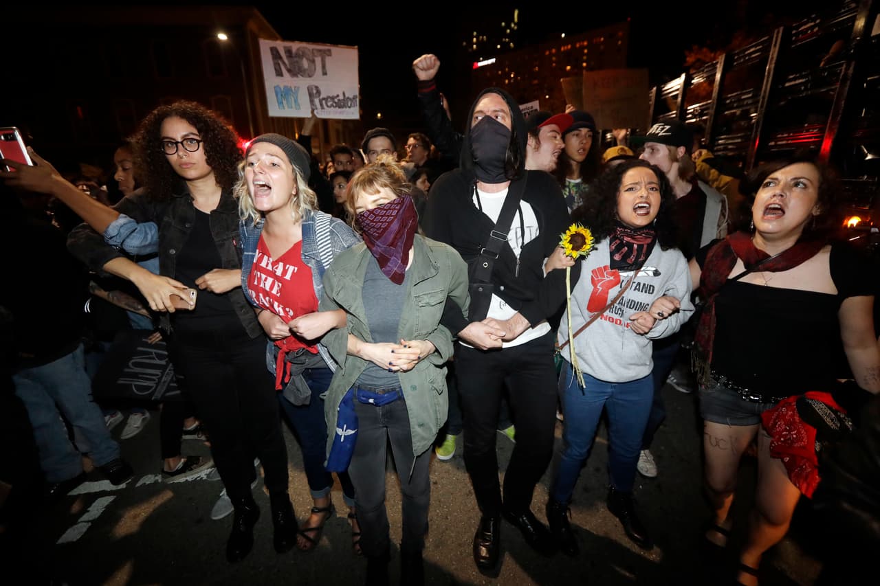 <b>Oakland. </b>Otra ciudad californiana dónde se dieron manifestaciones contra Donald Trump.