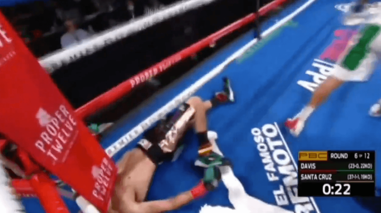 Las impactantes imágenes del uppercot que mandó a la lona al mexicano. | El nocaut del año le otorgó a Gervonta Davis el cinturón superpluma de la AMB, además de conservar su título del mismo organismo, pero en la categoría ligero.