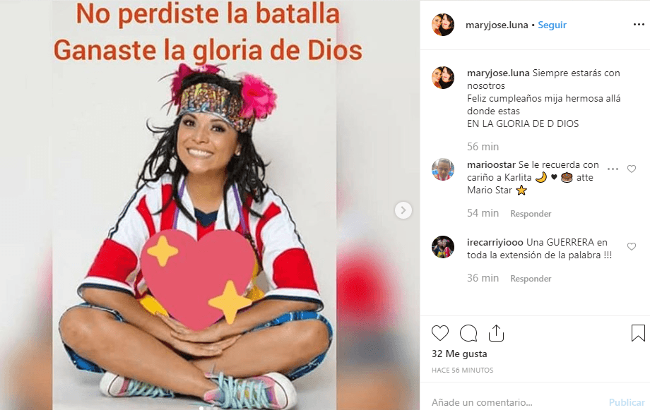 Su madre, Mary José Luna, compartió una imagen en Instagram donde le desea feliz cumpleaños. “Siempre estarás con nosotros”, escribió junto a la foto.