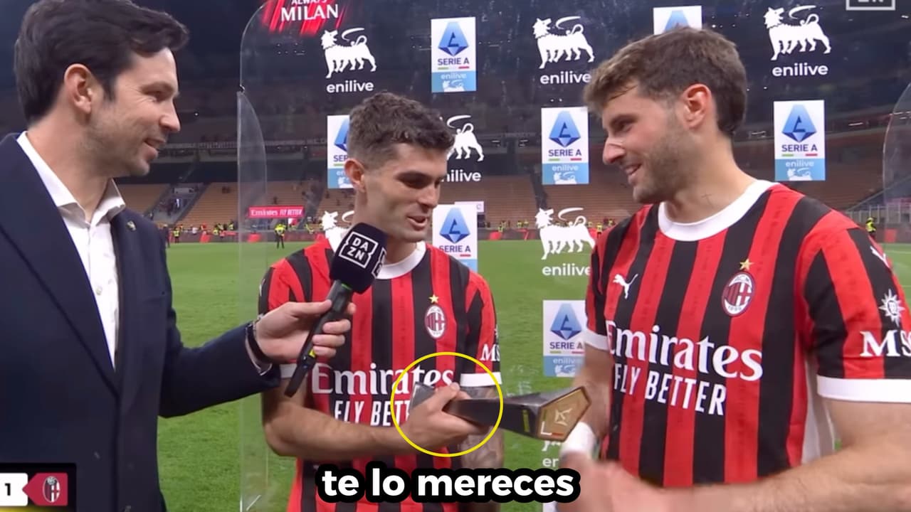 El gran gesto de Pulisic con Santi Gimenez tras su doblete con el Milan