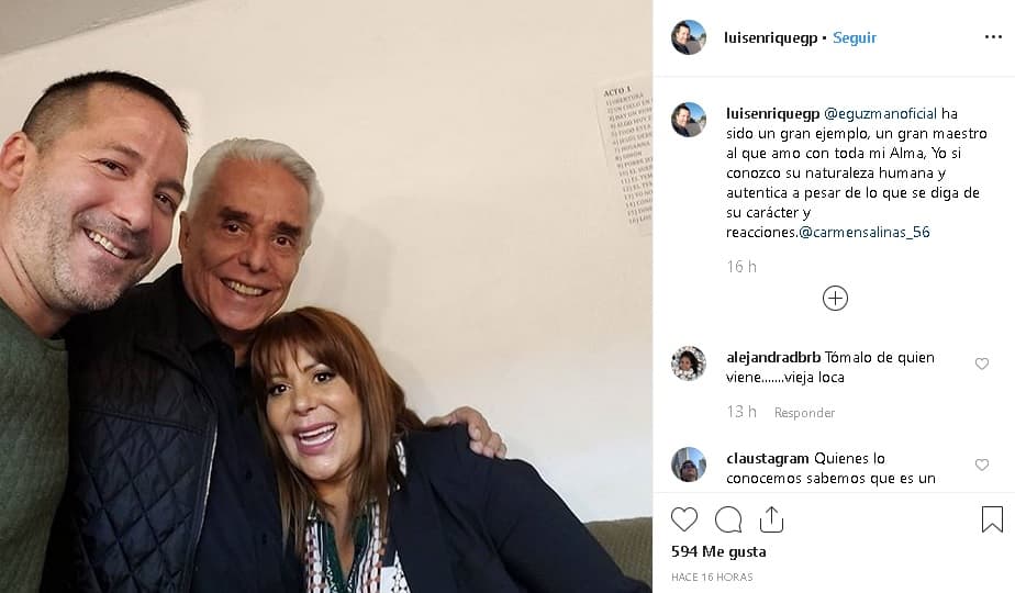 "Ha sido un gran ejemplo, un gran maestro al que amo con toda mi alma. 
<b>Yo sí conozco su naturaleza humana</b> y auténtica, a pesar de lo que se diga de su carácter y reacciones", escribió el hijo del cantante con más de 50 años de trayectoria.