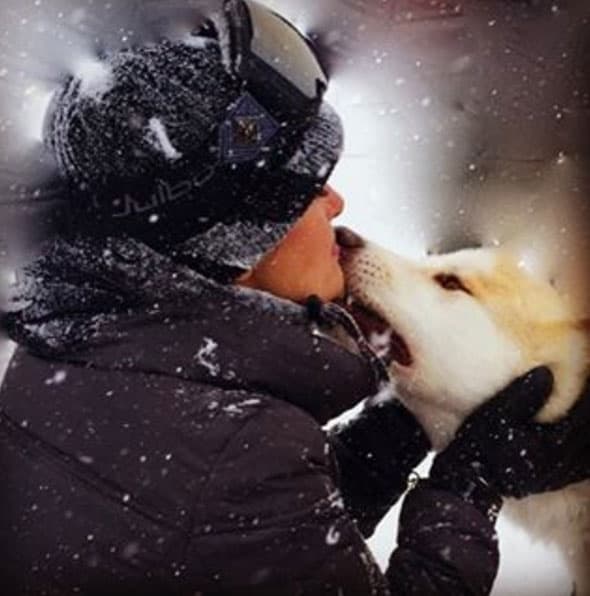 Salma adora a sus mascotas.