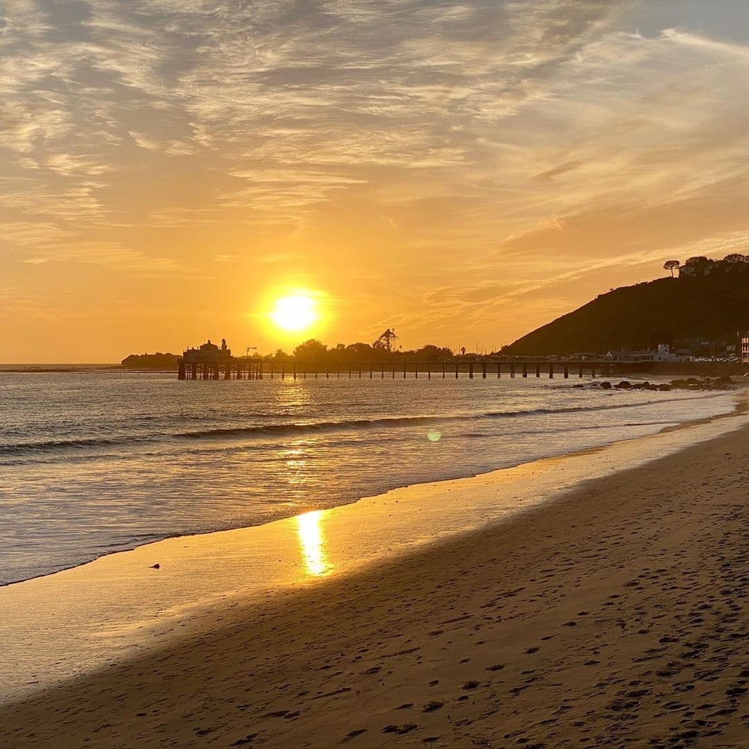 A su paso por Malibú, El Gordo publicó una de las mejores postales. La puesta de sol californiana dio un toque especial a su fin de semana con Mia.