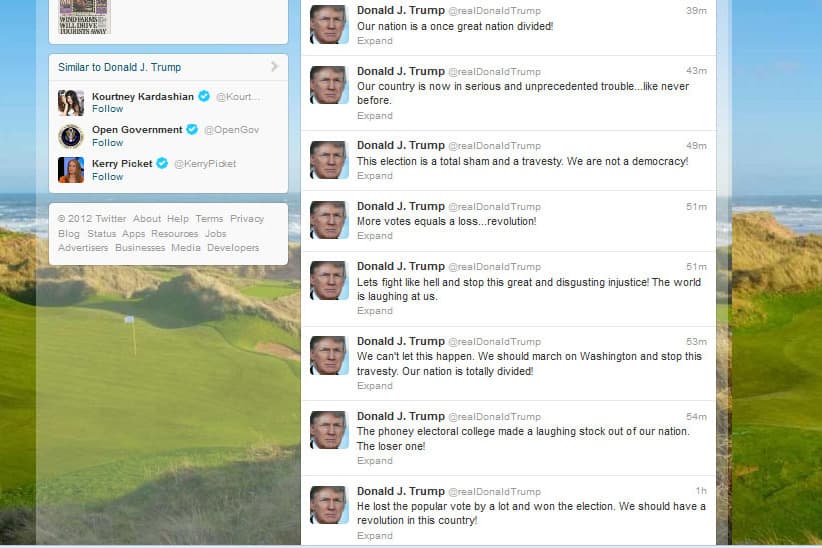 Pantallazo Donald Trump