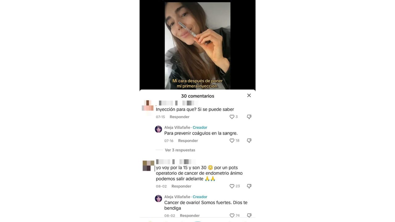 Alejandra Villafañe indicó que padecía cáncer de ovario.