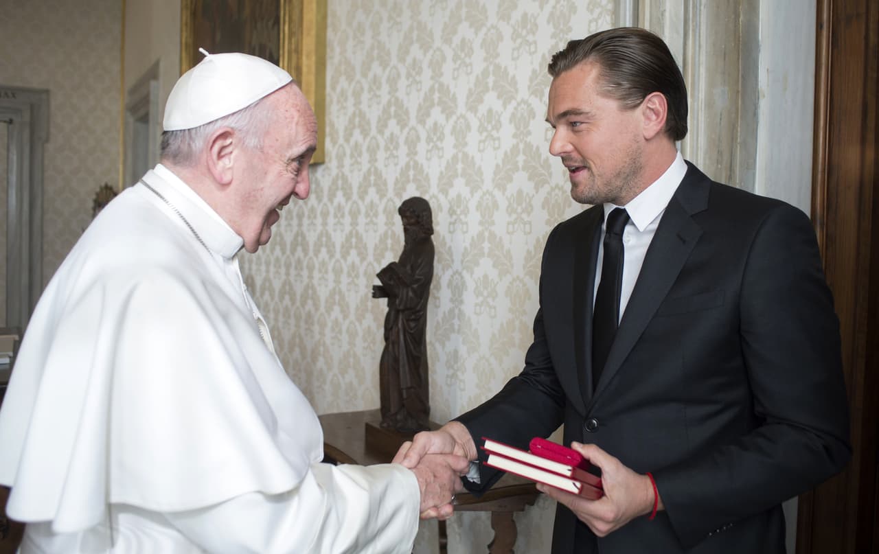 El actor se reunió en el Vaticano con el Pontífice.