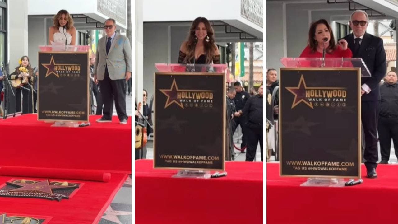 Lili Estefan y Raúl de Molina; Thalía; Gloria y Emilio Estefan.