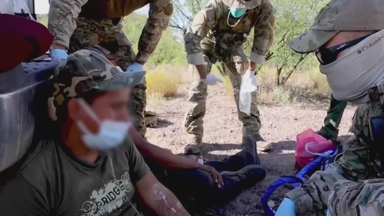 Patrulla Fronteriza trabaja para rescatar a migrantes de las altas temperaturas en el desierto