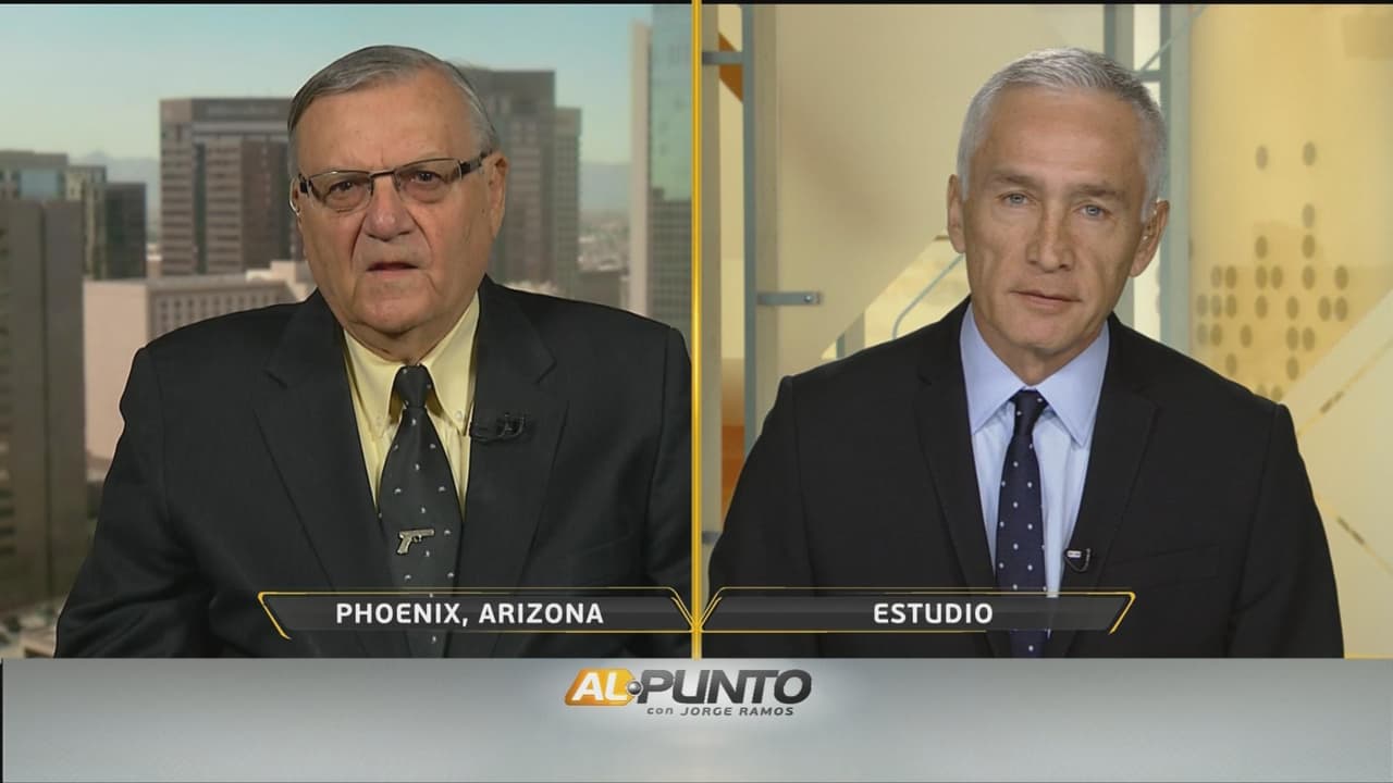 El alguacil Arpaio le cuenta a Jorge Ramos por qué apoya a Donald Trump
