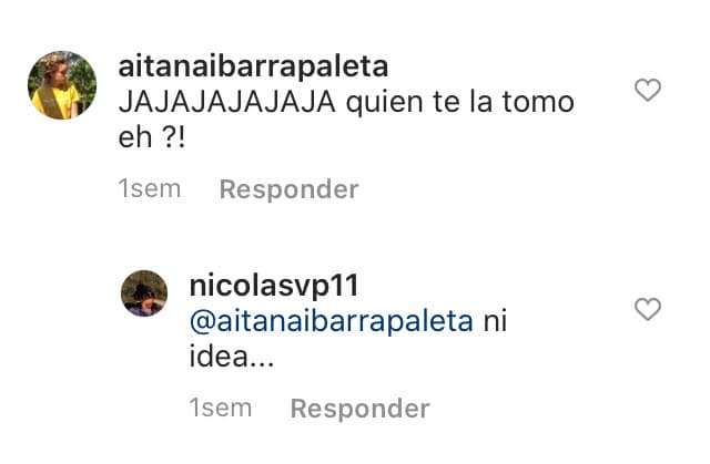 Por sus palabras y la respuesta de él, quedó sugerido que ella fue quien tomó la imagen. 
<br>