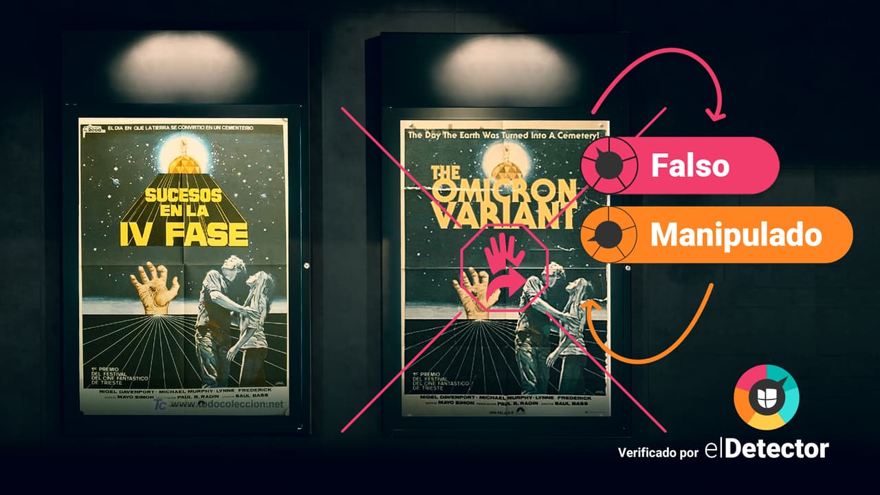 No existió una película llamada 'La variante ómicron': el póster que circula es un montaje