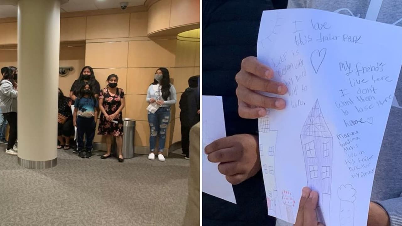 Niños de la comunidad de Trails End piden a concejales salvar su hogar; no son recibidos