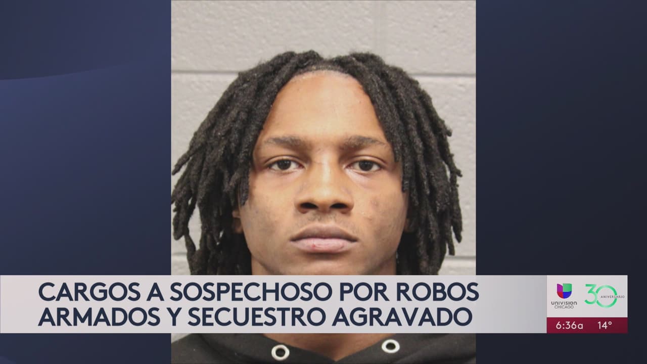 Detienen y dan cargos a sospechoso de varios robos violentos en el área de Chicago