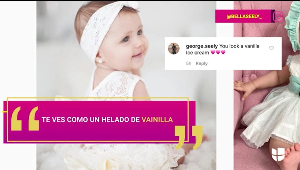 Mientras eso sucedía, el empresario mantenía actividad en el perfil de Instagram de su hija Bella, en donde daba algunos 'me gusta' a las fotos y en otras hasta hacía comentarios como este: 
<b><a href="https://www.univision.com/famosos/marlene-favela-muestra-el-antes-y-despues-tras-el-nacimiento-de-bella-y-es-la-bebe-quien-recibe-piropo-de-george-seely-fotos" target="_blank">"Te ves como un helado de vainilla". </a></b>
<br>