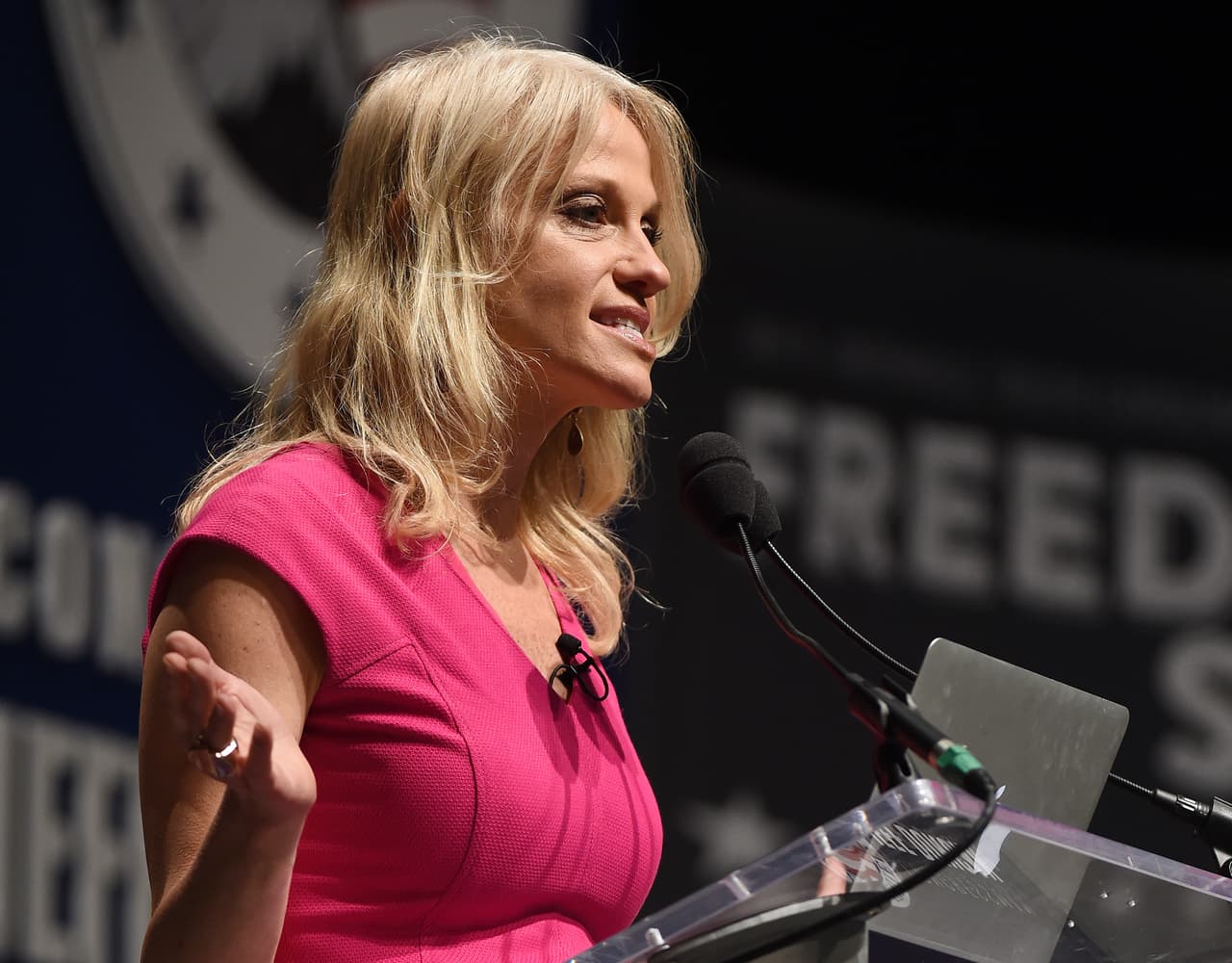 Kellyanne Conway en una conferencia conservadora en Carolina del Sur en mayo de 2015.