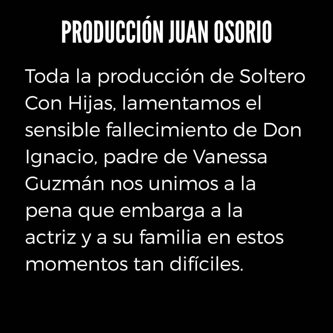 También agregó: “Nos unimos a la pena que embarga a la actriz y a su familia en estos momentos tan difíciles”, se lee en el mensaje.